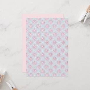 Afdrukbare Schattigee Pastel Kawaii Bunny Art Deco Kaart