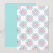 Afdrukbare Schattigee Pastel Kawaii Bunny Dot Mand Kaart (Voorkant / Achterkant)