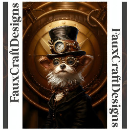 Afdrukbare Schattigee Steampunk Dog Pet Goggles 11 Poster