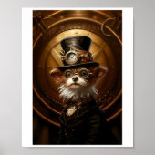 Afdrukbare Schattigee Steampunk Dog Pet Goggles 11 Poster (Voorkant)