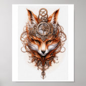 Afdrukbare Schattigee Steampunk Fox 116 Poster (Voorkant)