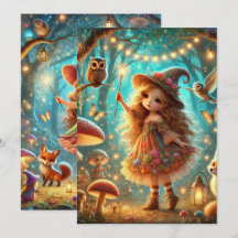 Afdrukbare Schattigee Whimsical Witch Magical Fore