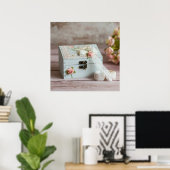 Afdrukbare  Shabby Shic houten doos Foto Poster (Thuiskantoor)