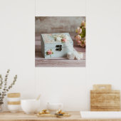 Afdrukbare  Shabby Shic houten doos Foto Poster (Keuken)