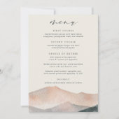 Afdrukbare Sierra Dusk Wedding Menu Kaart (Voorkant)