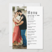 Afdrukbare Sliver van een Photo Menu Bruiloft (Voorkant)