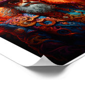 Afdrukbare Steampunk Hippy Mannelijke Faux Ink 034 Poster (Hoek)