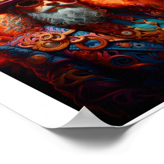 Afdrukbare Steampunk Hippy Mannelijke Faux Ink 034 Poster (Hoek)