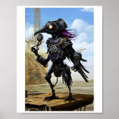 Afdrukbare Steampunk Mechanische Raven 114 Poster (Voorkant)