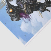 Afdrukbare Steampunk Mechanische Raven Rechts 114 Tissuepapier (Detail)