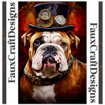 Afdrukbare Steampunk Regal British Bulldog 111