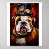 Afdrukbare Steampunk Regal British Bulldog 111 Poster (Voorkant)