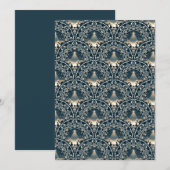 Afdrukbare ster van Wonder Mandala Art Deco Scallo Kaart (Voorkant / Achterkant)