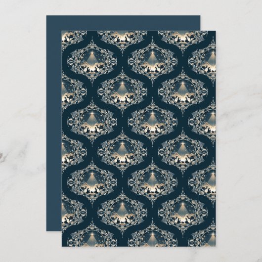 Afdrukbare ster van Wonder Mandala Mid Century Oge Kaart (Voorkant / Achterkant)