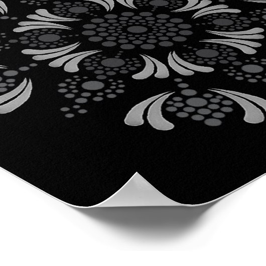 Afdrukbare stip Uw eigen Mandala Sjabloon Poster (Hoek)