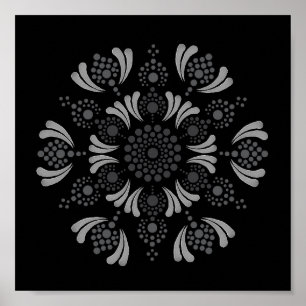 Afdrukbare stip Uw eigen Mandala Sjabloon Poster