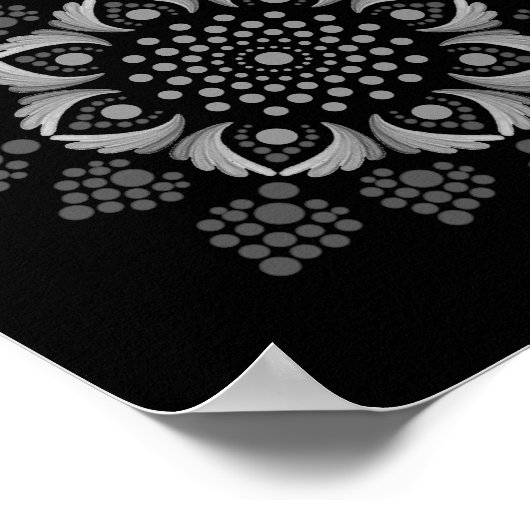 Afdrukbare stip Uw eigen Mandala Sjabloon Poster (Hoek)