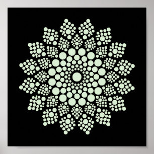 Afdrukbare stip Uw eigen Mandala Sjabloon Poster