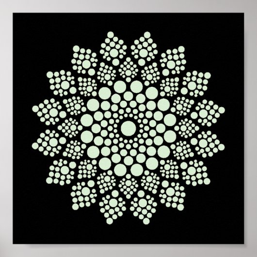 Afdrukbare stip Uw eigen Mandala Sjabloon Poster (Voorkant)