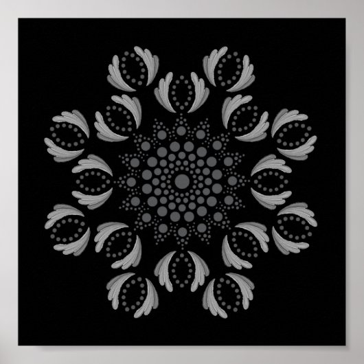 Afdrukbare stip Uw eigen Mandala Sjabloon Poster (Voorkant)