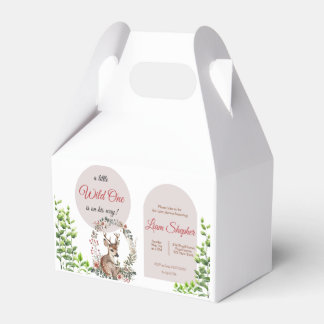 Afdrukbare Sweet Baby Deer Wildflowers Forest Vibe Bedankdoosjes