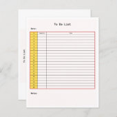 Afdrukbare takenlijst Retro stijl (Voorkant / Achterkant)