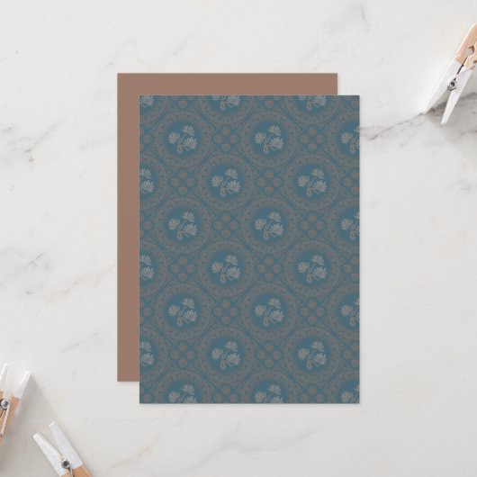 Afdrukbare Tapestry Rococo Mandala Diamond Tegel Kaart (Voorkant / Achterkant in situ)