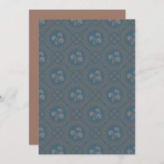 Afdrukbare Tapestry Rococo Mandala Diamond Tegel Kaart (Voorkant / Achterkant)