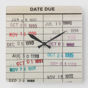 Afdrukbare tapewisselaar Kaarten Acrylwandklok Vierkante Klok