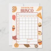 Afdrukbare Thanksgiving Bunco Score Kaarten Bladen (Voorkant)