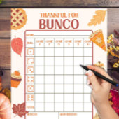 Afdrukbare Thanksgiving Bunco-scorekaarten Kaart