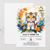 Afdrukbare Tiger Boy Verjaardag uitnodiging (Voorkant / Achterkant)