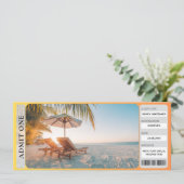 Afdrukbare tropische strand verrassing onthullen t kaart (Staand voorkant)