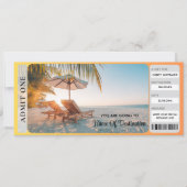 Afdrukbare tropische strand verrassing onthullen t kaart (Voorkant)