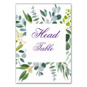 Afdrukbare Trouwtafelnummers, Rustiek groen Kaart (Achterkant)