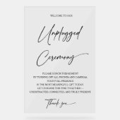 Afdrukbare Unplugged Ceremony Acryl Teken Acryl Bord (Voorkant)