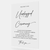 Afdrukbare Unplugged Ceremony Acryl Teken Acryl Bord (Hoek)