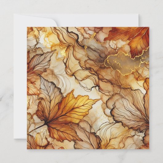 Afdrukbare val laat alcoholinkt plakboek papier kaart (Voorkant)