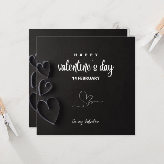 Afdrukbare Valentijnsdag Kaart (Voorkant / Achterkant in situ)