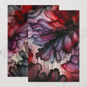 Afdrukbare Vampier Bloed Halloween Alcohol Inkt Kaart (Voorkant / Achterkant)