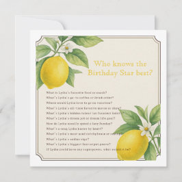 Afdrukbare verjaardagsfeestje spel kaart