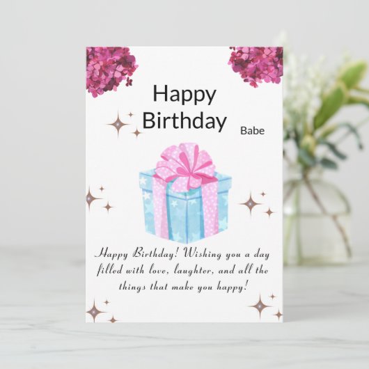 Afdrukbare Verjaardagskaart Kaart (Staand voorkant)