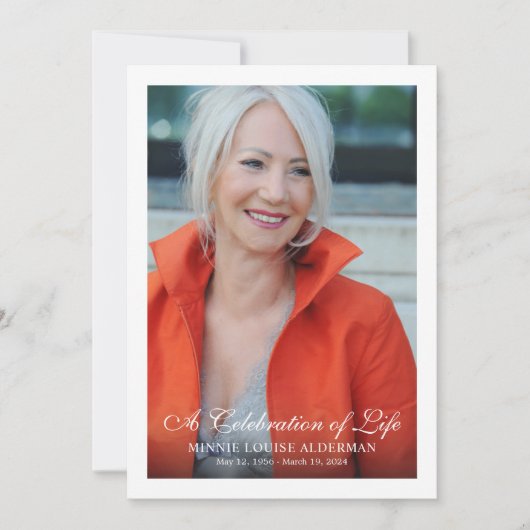 Afdrukbare Viering van het Leven Elegantie Volledi Kaart (Voorkant)