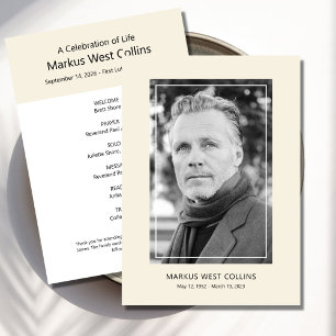 Afdrukbare Viering van het Leven Volledige Foto Kaart