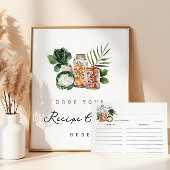 Afdrukbare Vrijgezellenfeest Recept Kaart Sign Poster