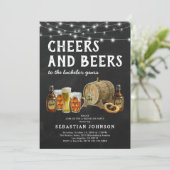 Afdrukbare vrijgezellenfeest uitnodiging 'Proost & (Staand voorkant)