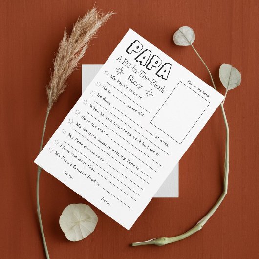 Afdrukbare vulling in de lege vaders dag Kaart