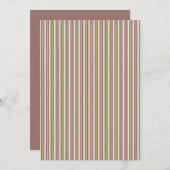 Afdrukbare Warm Neutrals Snoep Stripe Scrapbooking Kaart (Voorkant / Achterkant)