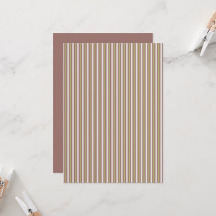 Afdrukbare Warm Neutrals Snoep Stripe Scrapbooking Kaart