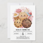 Afdrukbare Waterverf Snoep Cookies Verjaardag Kaart (Voorkant)